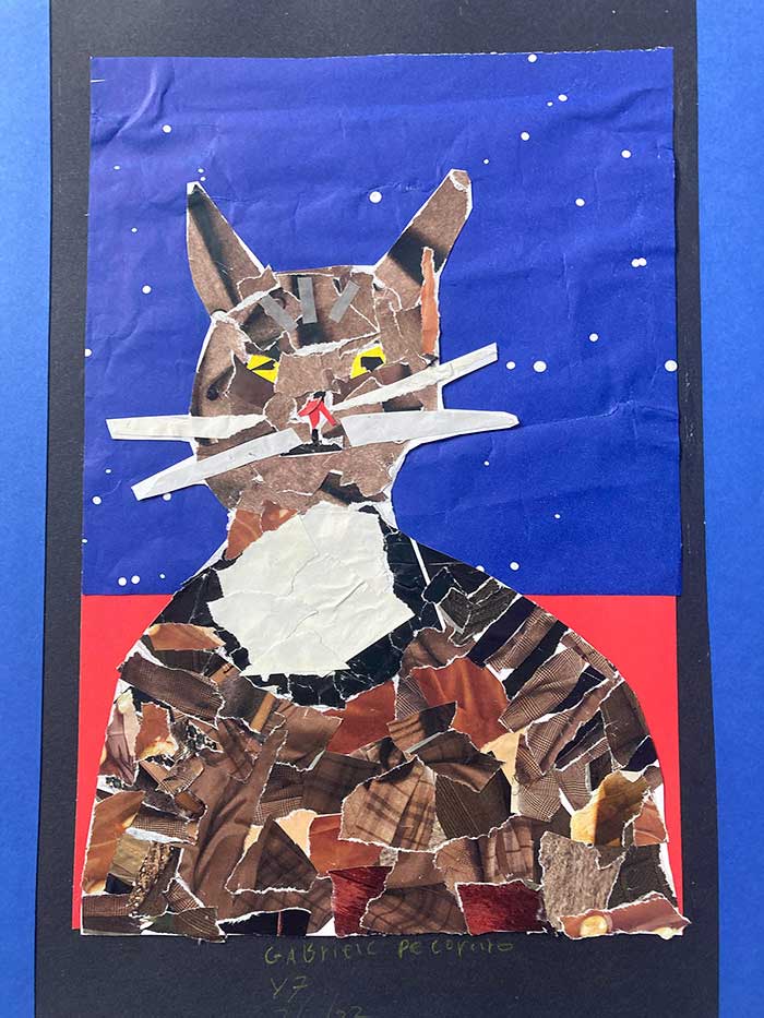 Student art inspired by collage artist Megan Coyle