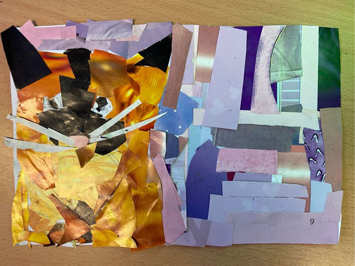 Student collage from Cornwall, UK inspired by Megan Coyle