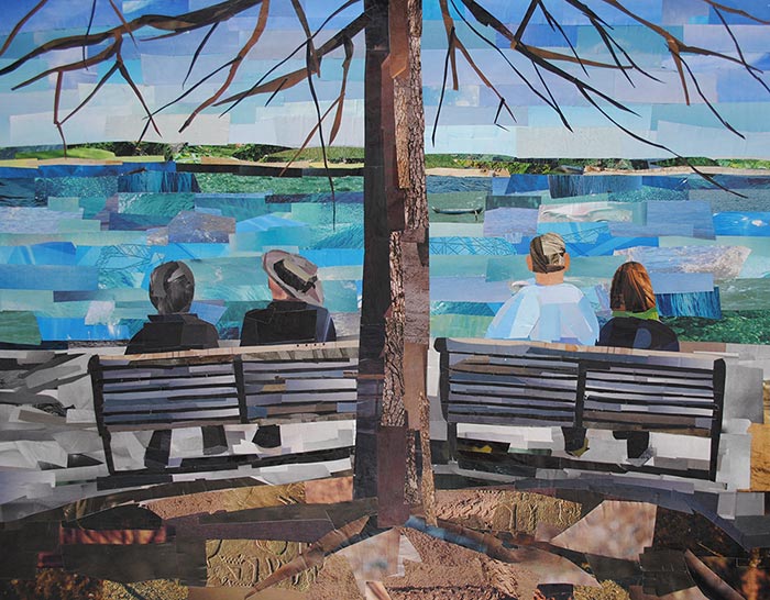 A Potomac River Afternoon by collage artist Megan Coyle