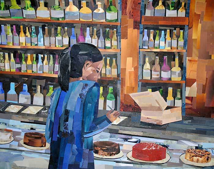 Bar and Bakery by collage artist Megan Coyle