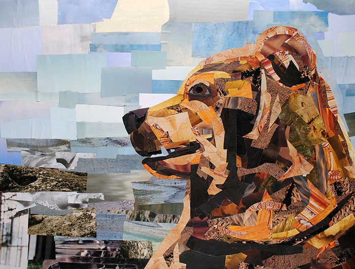Brown Bear by collage artist Megan Coyle
