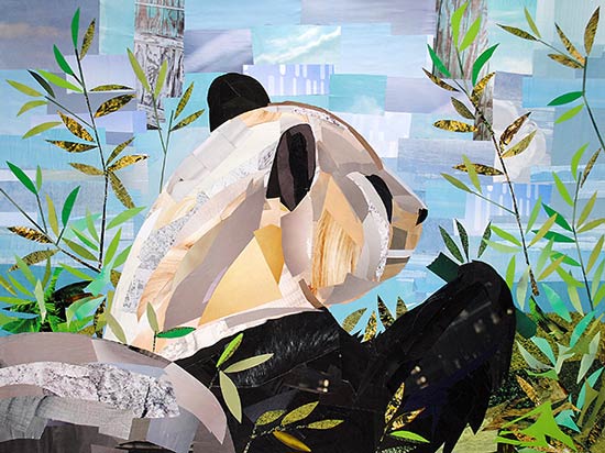 Fine Dining for Pandas by collage artist Megan Coyle