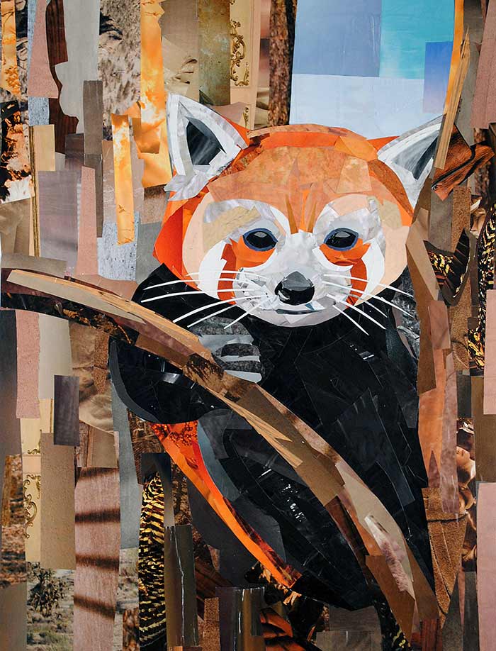 Tree Baby (Firefox) by collage artist Megan Coyle